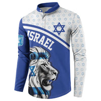 Personalized Israel Lion of Judah Button Sweatshirt Flag and Coat of arms
