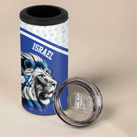 Personalized Israel Lion of Judah 4 in 1 Can Cooler Tumbler Flag and Coat of arms