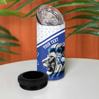 Personalized Israel Lion of Judah 4 in 1 Can Cooler Tumbler Flag and Coat of arms