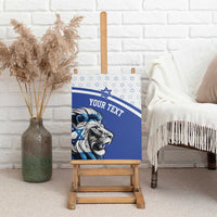 Personalized Israel Lion of Judah Canvas Wall Art Flag and Coat of arms