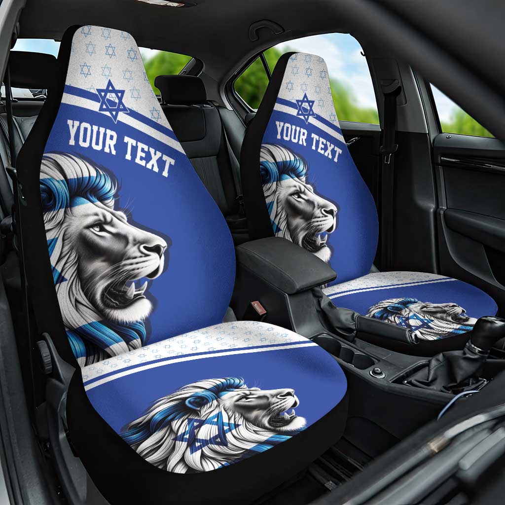 Personalized Israel Lion of Judah Car Seat Cover Flag and Coat of arms