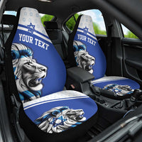 Personalized Israel Lion of Judah Car Seat Cover Flag and Coat of arms