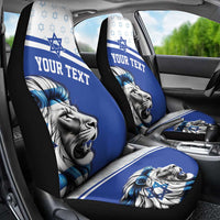 Personalized Israel Lion of Judah Car Seat Cover Flag and Coat of arms