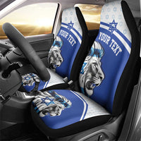 Personalized Israel Lion of Judah Car Seat Cover Flag and Coat of arms