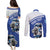 Personalized Israel Lion of Judah Couples Matching Puletasi and Long Sleeve Button Shirt Flag and Coat of arms