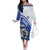 Personalized Israel Lion of Judah Family Matching Off The Shoulder Long Sleeve Dress and Hawaiian Shirt Flag and Coat of arms