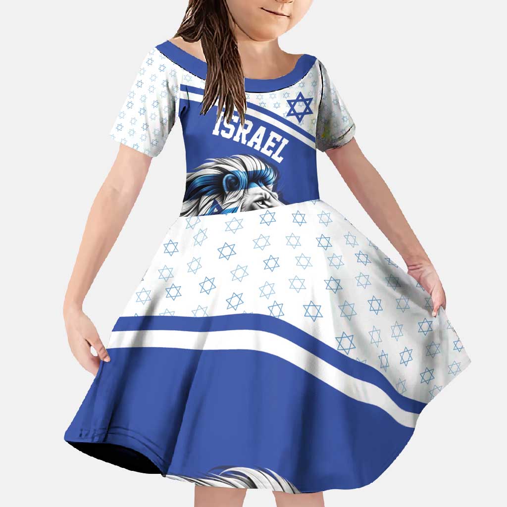 Personalized Israel Lion of Judah Family Matching Off Shoulder Maxi Dress and Hawaiian Shirt Flag and Coat of arms