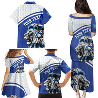 Personalized Israel Lion of Judah Family Matching Puletasi and Hawaiian Shirt Flag and Coat of arms