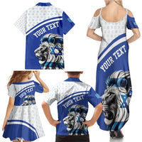 Personalized Israel Lion of Judah Family Matching Summer Maxi Dress and Hawaiian Shirt Flag and Coat of arms