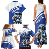 Personalized Israel Lion of Judah Family Matching Tank Maxi Dress and Hawaiian Shirt Flag and Coat of arms