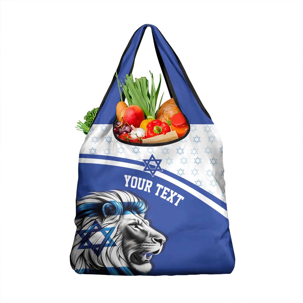 Personalized Israel Lion of Judah Grocery Bag Flag and Coat of arms