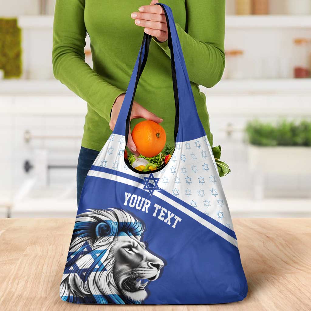 Personalized Israel Lion of Judah Grocery Bag Flag and Coat of arms