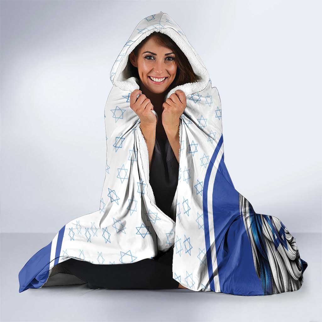 Personalized Israel Lion of Judah Hooded Blanket Flag and Coat of arms