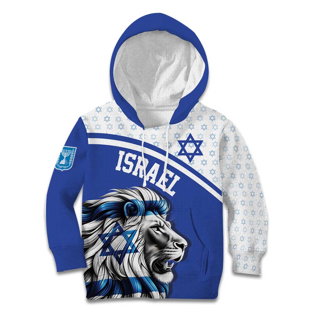 Personalized Israel Lion of Judah Kid Hoodie Flag and Coat of arms