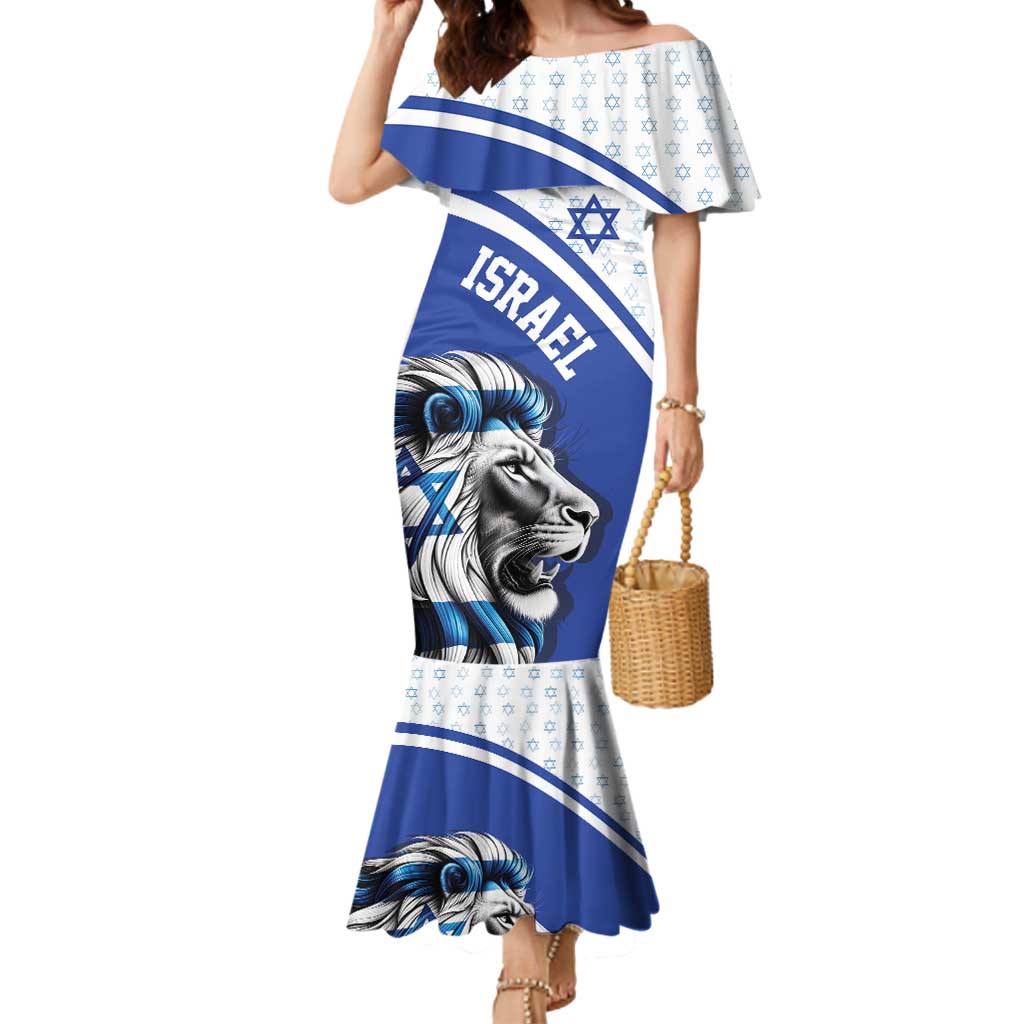 Personalized Israel Lion of Judah Mermaid Dress Flag and Coat of arms