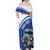 Personalized Israel Lion of Judah Off Shoulder Maxi Dress Flag and Coat of arms