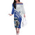 Personalized Israel Lion of Judah Off The Shoulder Long Sleeve Dress Flag and Coat of arms