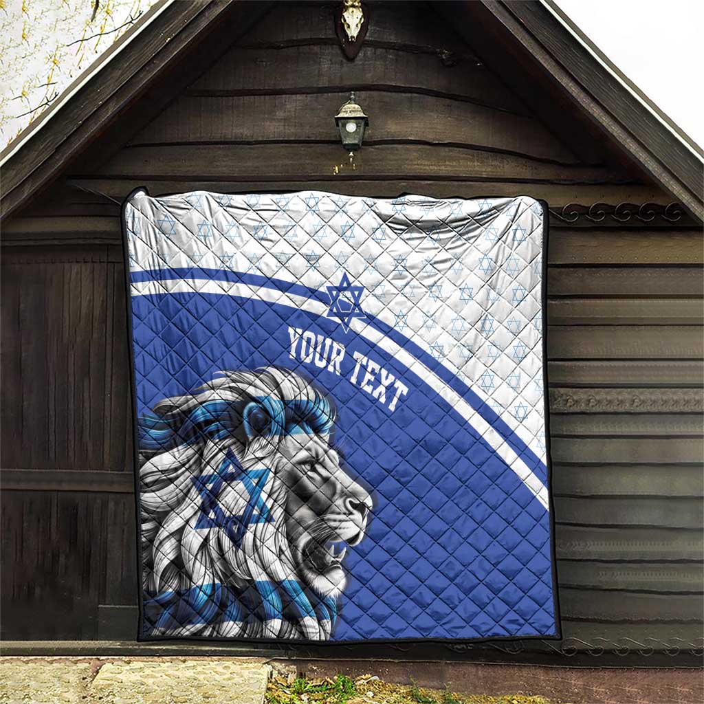 Personalized Israel Lion of Judah Quilt Flag and Coat of arms