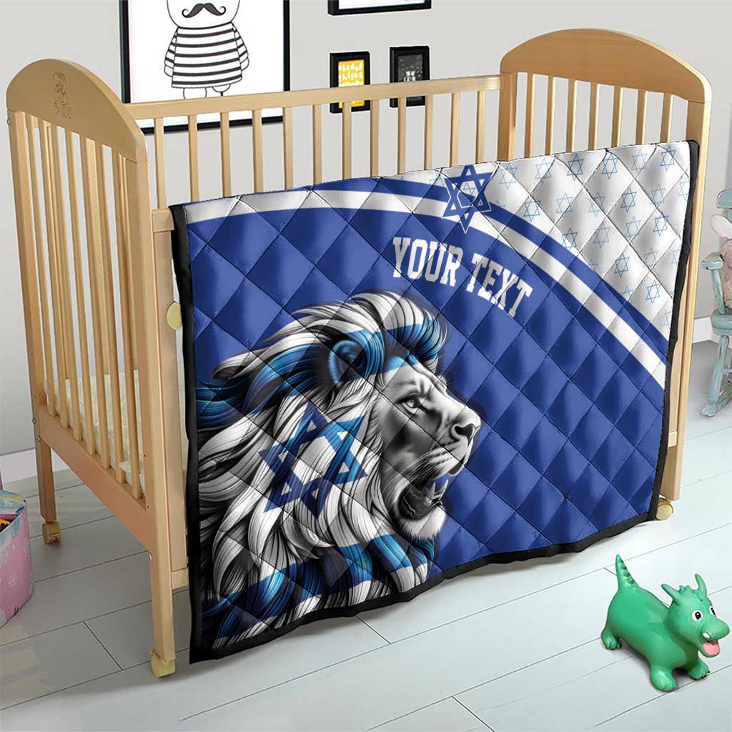 Personalized Israel Lion of Judah Quilt Flag and Coat of arms