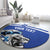 Personalized Israel Lion of Judah Round Carpet Flag and Coat of arms