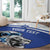 Personalized Israel Lion of Judah Round Carpet Flag and Coat of arms