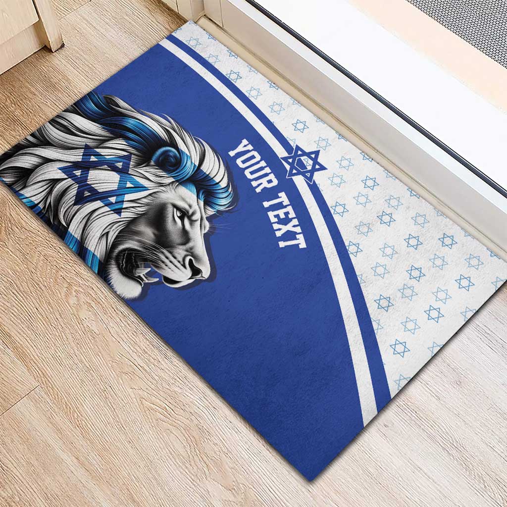 Personalized Israel Lion of Judah Rubber Doormat Flag and Coat of arms