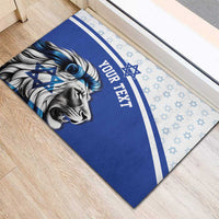 Personalized Israel Lion of Judah Rubber Doormat Flag and Coat of arms