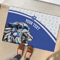 Personalized Israel Lion of Judah Rubber Doormat Flag and Coat of arms