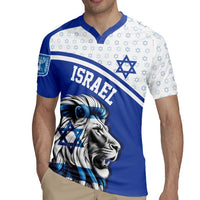 Personalized Israel Lion of Judah Rugby Jersey Flag and Coat of arms