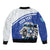 Personalized Israel Lion of Judah Sleeve Zip Bomber Jacket Flag and Coat of arms