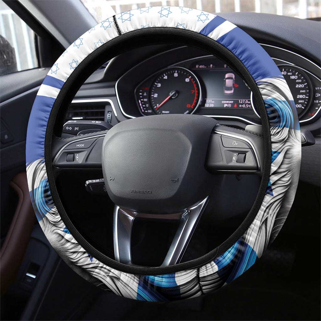 Israel Lion of Judah Steering Wheel Cover Flag and Coat of arms