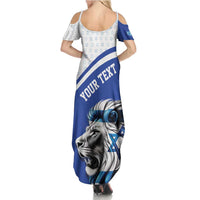 Personalized Israel Lion of Judah Summer Maxi Dress Flag and Coat of arms