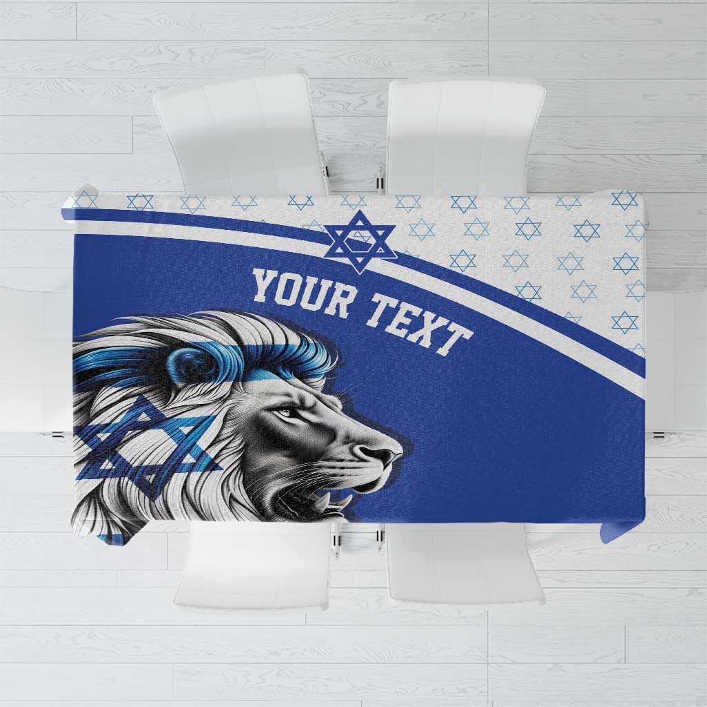 Personalized Israel Lion of Judah Tablecloth Flag and Coat of arms