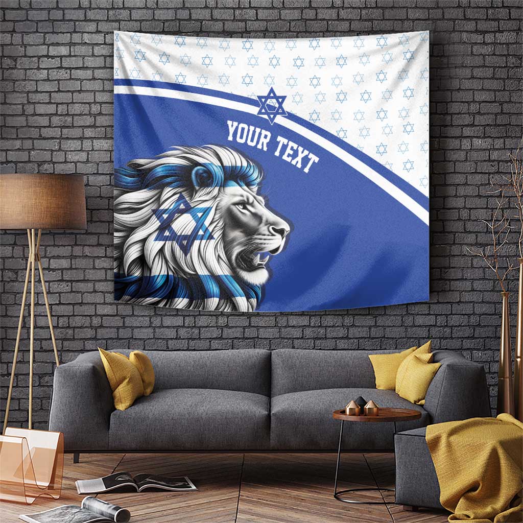 Personalized Israel Lion of Judah Tapestry Flag and Coat of arms