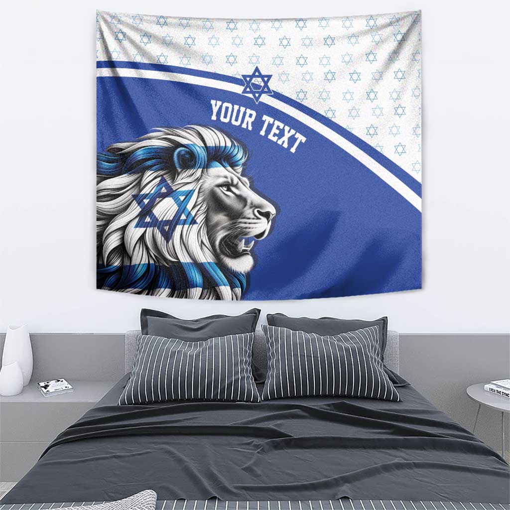 Personalized Israel Lion of Judah Tapestry Flag and Coat of arms