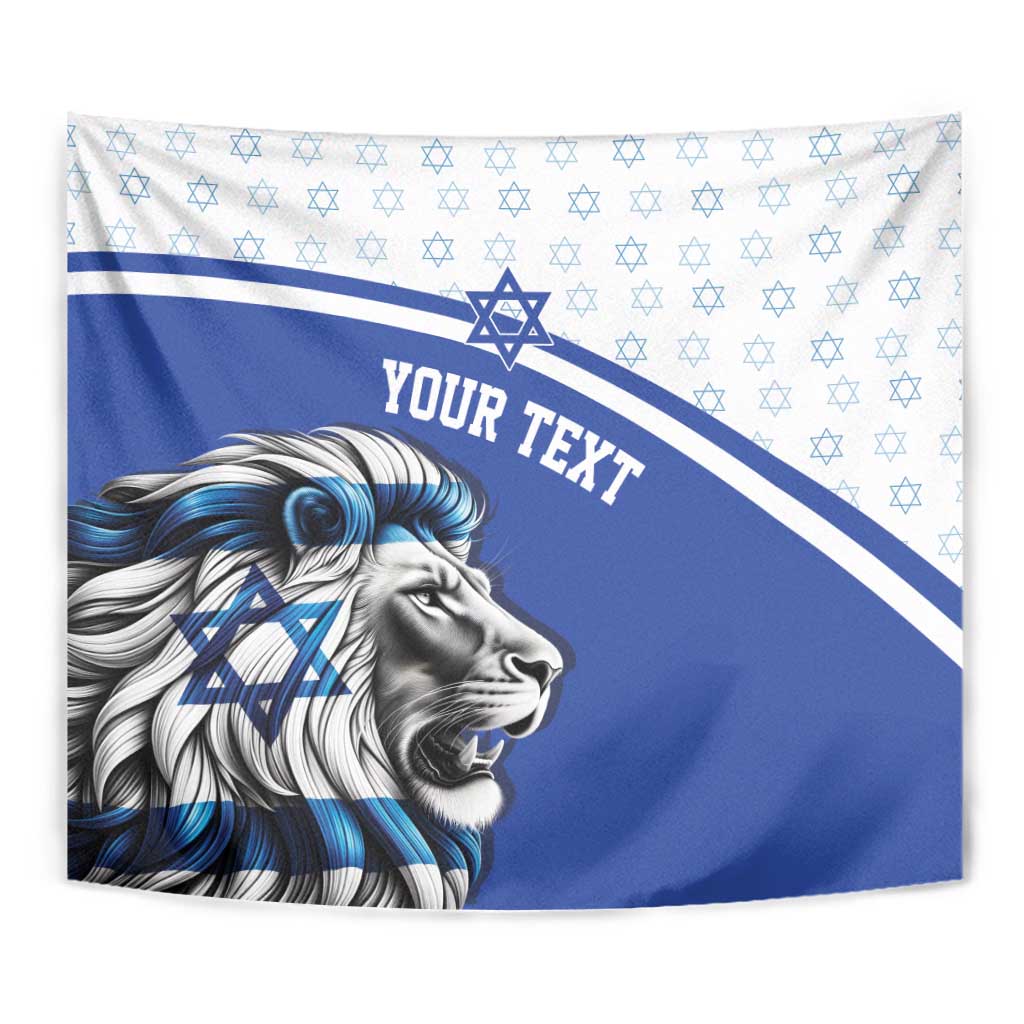 Personalized Israel Lion of Judah Tapestry Flag and Coat of arms