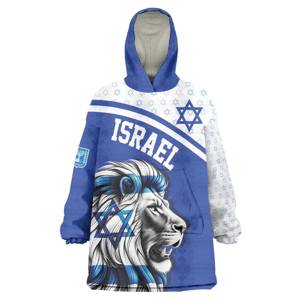 Personalized Israel Lion of Judah Wearable Blanket Hoodie Flag and Coat of arms
