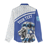 Personalized Israel Lion of Judah Women Casual Shirt Flag and Coat of arms