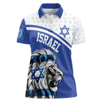Personalized Israel Lion of Judah Women Polo Shirt Flag and Coat of arms