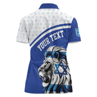 Personalized Israel Lion of Judah Women Polo Shirt Flag and Coat of arms
