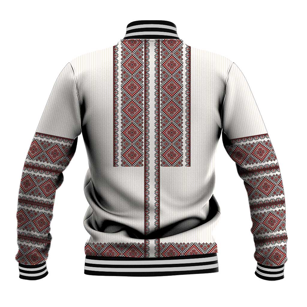 Ukraine Vyshyvanka Day Baseball Jacket Ukrainian Folk Seamless