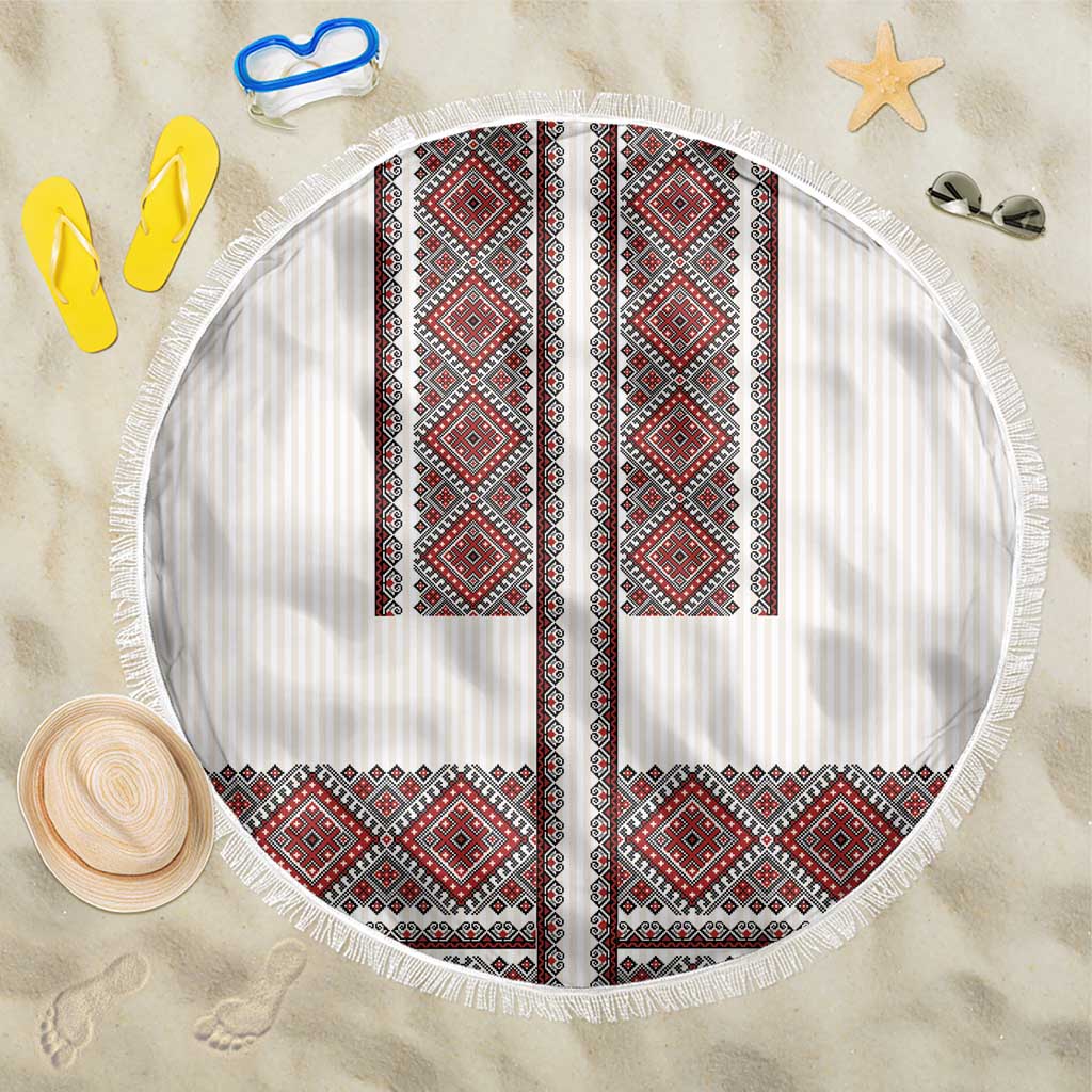 Ukraine Vyshyvanka Day Beach Blanket Ukrainian Folk Seamless