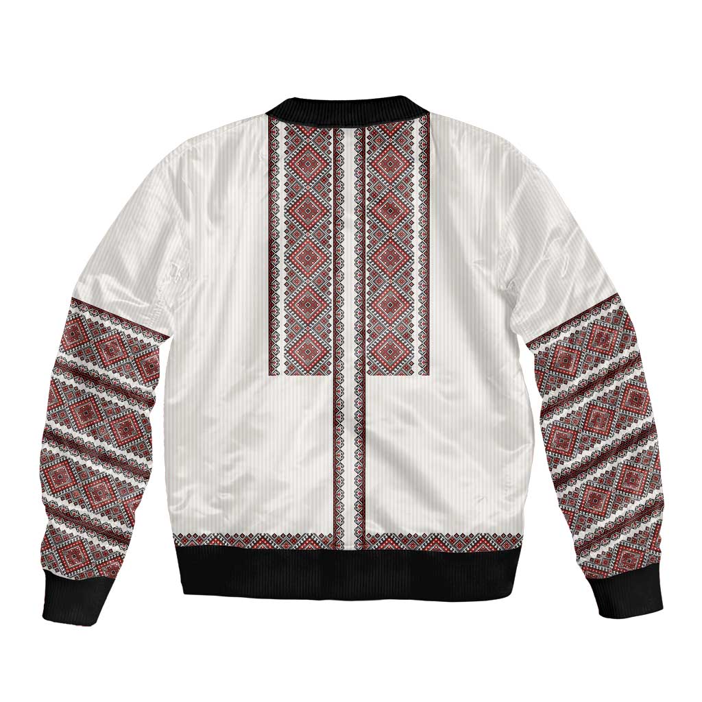 Ukraine Vyshyvanka Day Bomber Jacket Ukrainian Folk Seamless