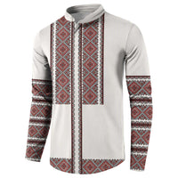 Ukraine Vyshyvanka Day Button Sweatshirt Ukrainian Folk Seamless