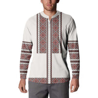 Ukraine Vyshyvanka Day Button Sweatshirt Ukrainian Folk Seamless