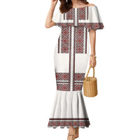 Ukraine Vyshyvanka Day Family Matching Mermaid Dress and Hawaiian Shirt Ukrainian Folk Seamless