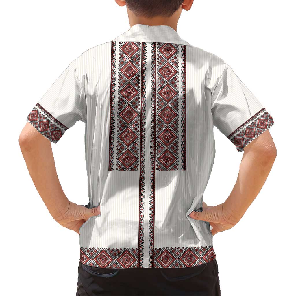 Ukraine Vyshyvanka Day Family Matching Off Shoulder Maxi Dress and Hawaiian Shirt Ukrainian Folk Seamless