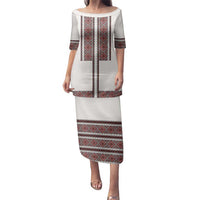 Ukraine Vyshyvanka Day Family Matching Puletasi and Hawaiian Shirt Ukrainian Folk Seamless