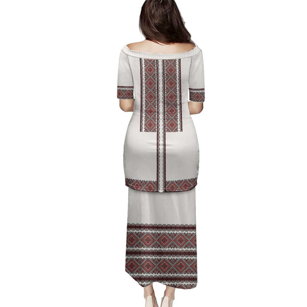 Ukraine Vyshyvanka Day Family Matching Puletasi and Hawaiian Shirt Ukrainian Folk Seamless