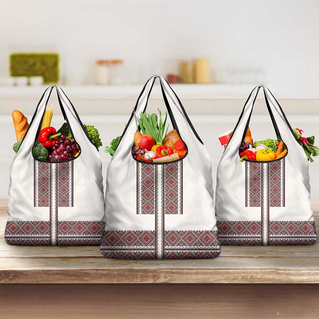 Ukraine Vyshyvanka Day Grocery Bag Ukrainian Folk Seamless